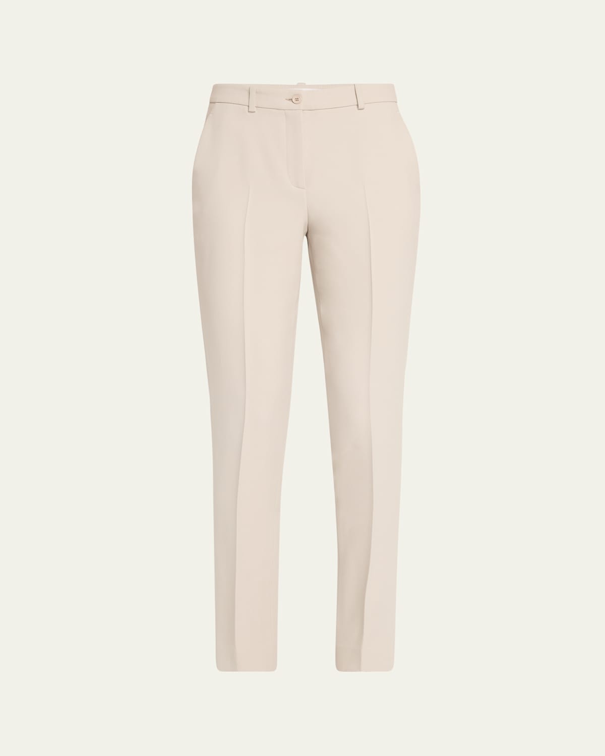 Samantha Double Crepe Sablé Slim-Leg Pants