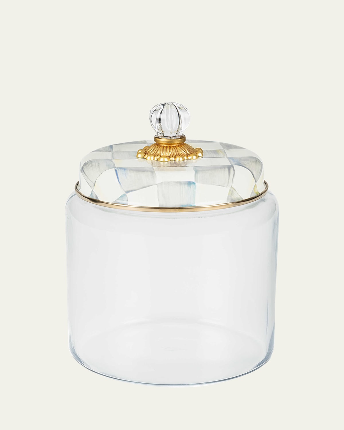 MacKenzie-Childs Sterling Check Kitchen Canister