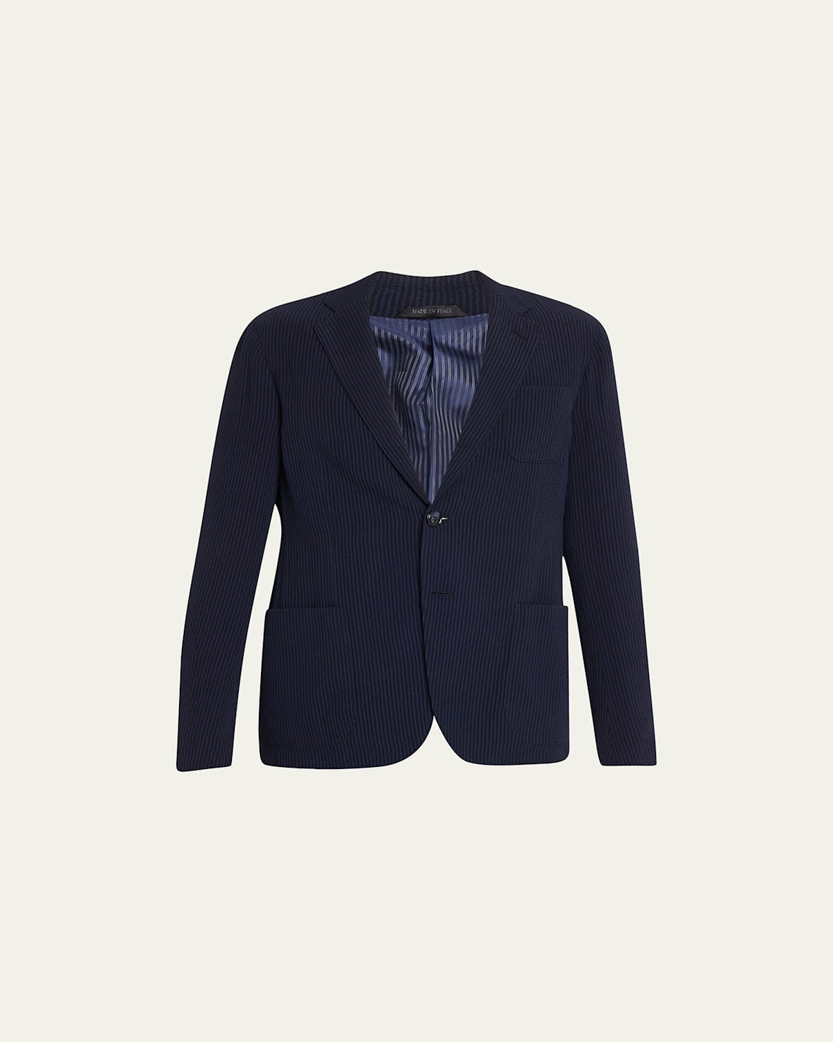 Giorgio Armani Men's Seersucker Pinstripe Sport Coat In Black