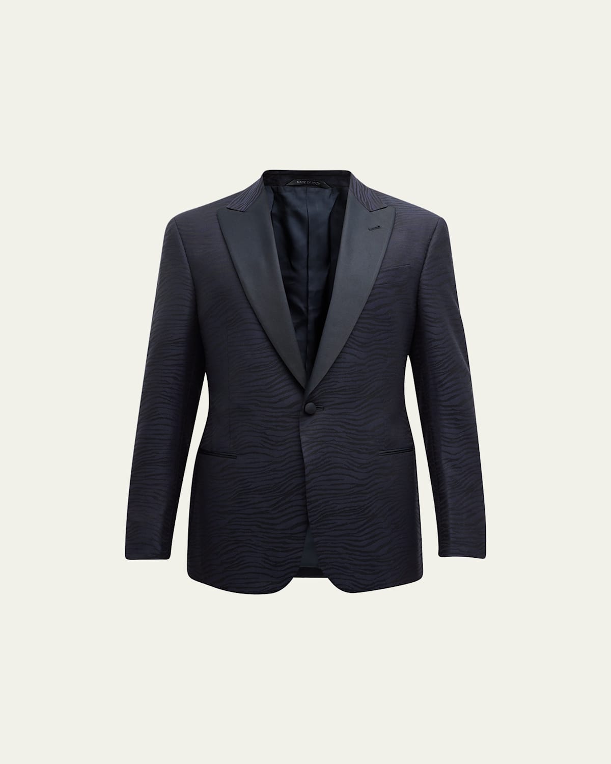 Men's Patterned Wool-Blend Dinner Jacket