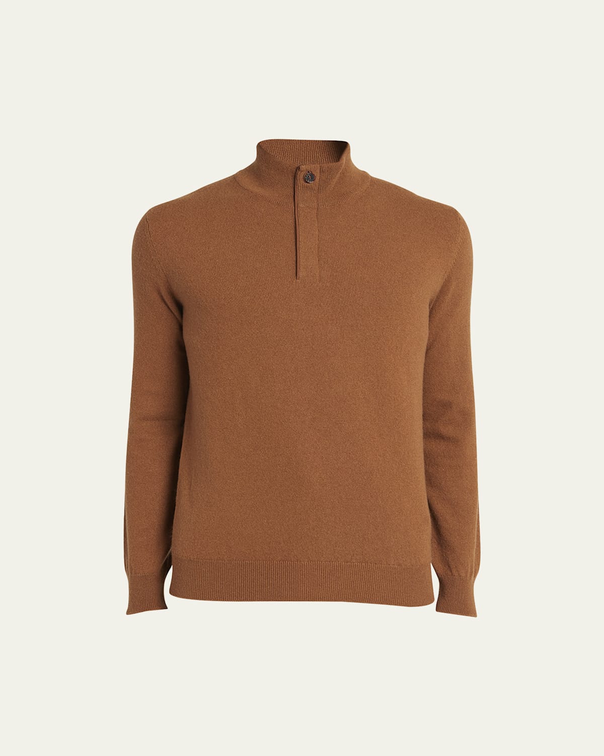 Zegna Pull À Col Montant Zippé En Oasi Cashmere Foliage Foncé Chiné In Foliage