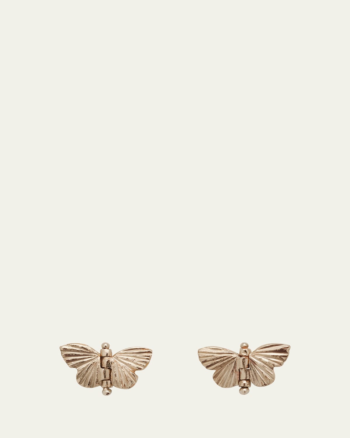 Tiny Baby Asterope Hinge Studs With Solid 18k White Gold