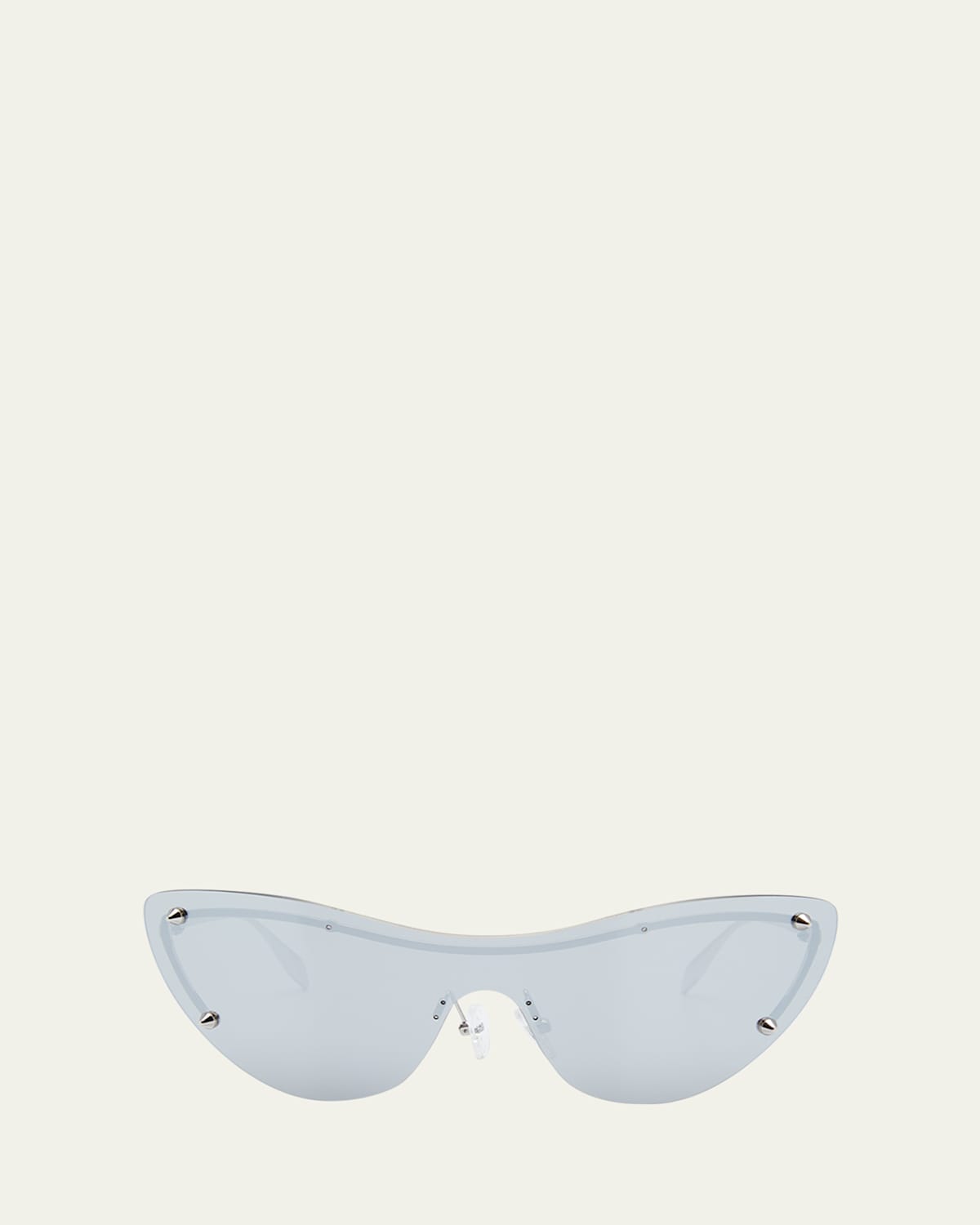 Alexander Mcqueen Metal Cat-eye Sunglasses In Silver