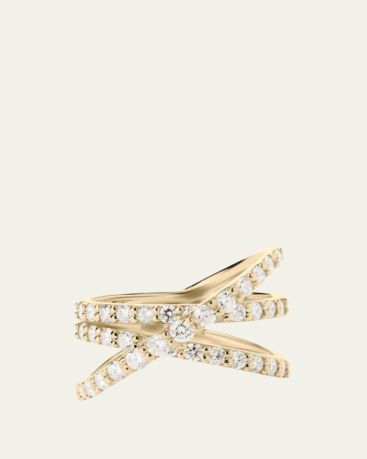 Lana 14K Gold Graduating Diamond Criss Cross Ring | Thumbnail 5 Lana 14K Gold Graduating Diamond Criss Cross Ring | Thumbnail 5