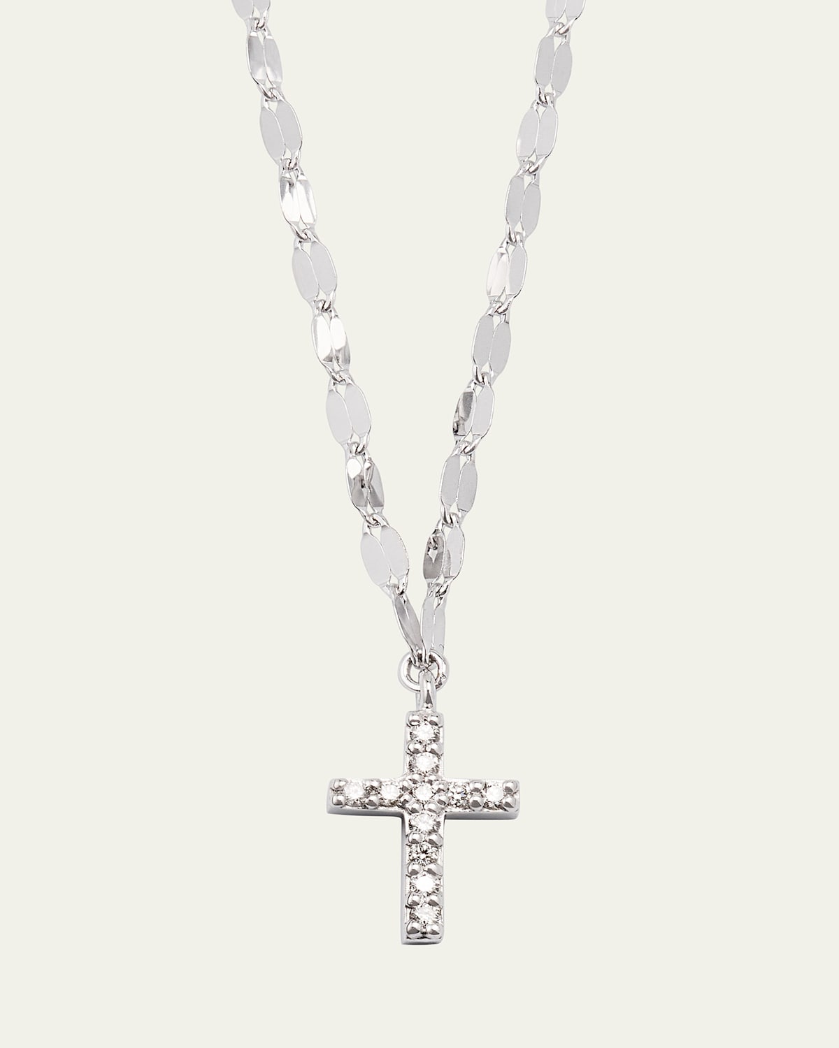 14K Flawless Mini Cross Pendant Necklace
