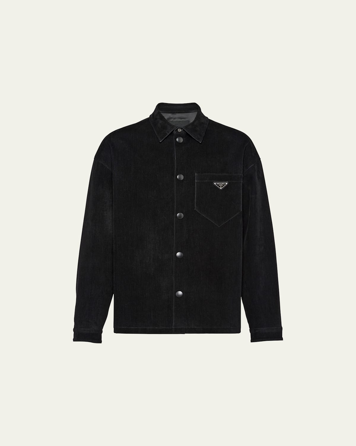 Men's Velvet Denim Snap-Front Shirt