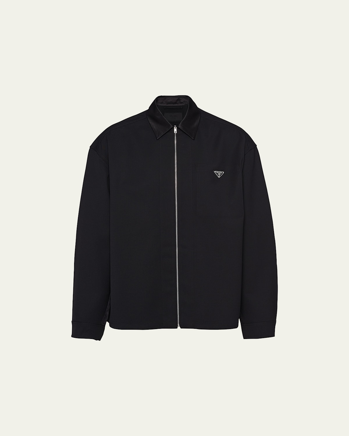 Prada Wool Shirt In Black