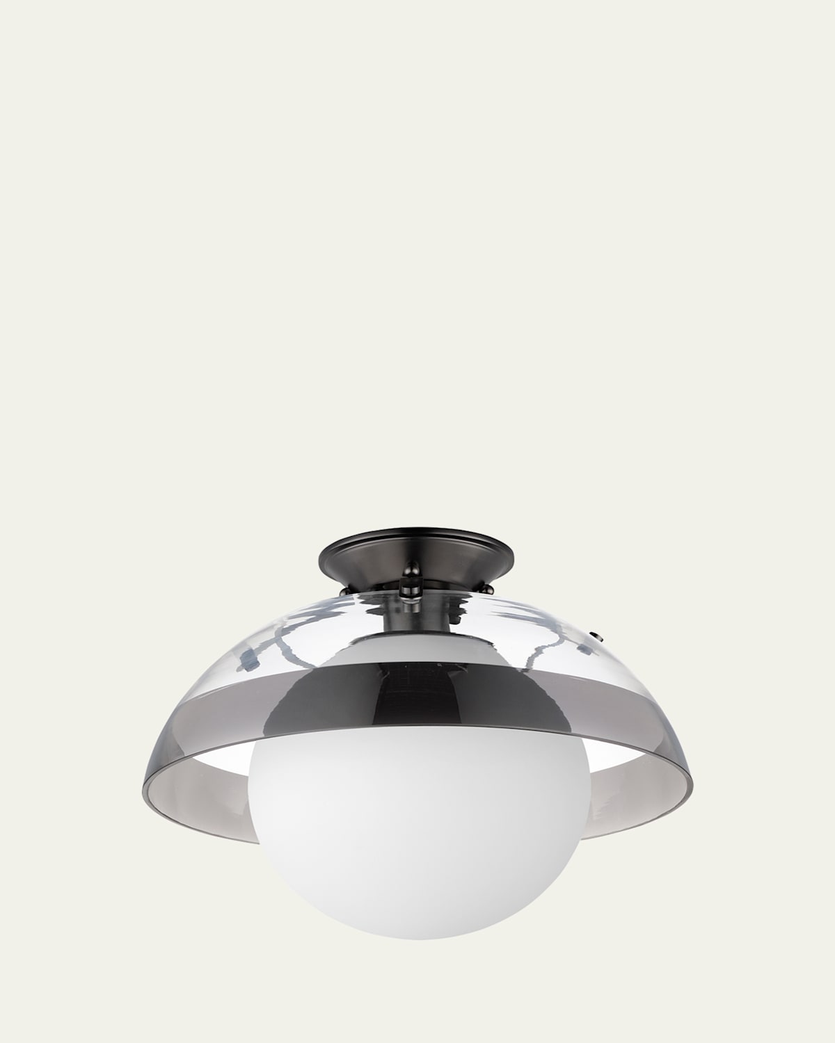 Studio M Mat Sanders design from  Domain 14" Semi Flush Mount - Frost/Brass