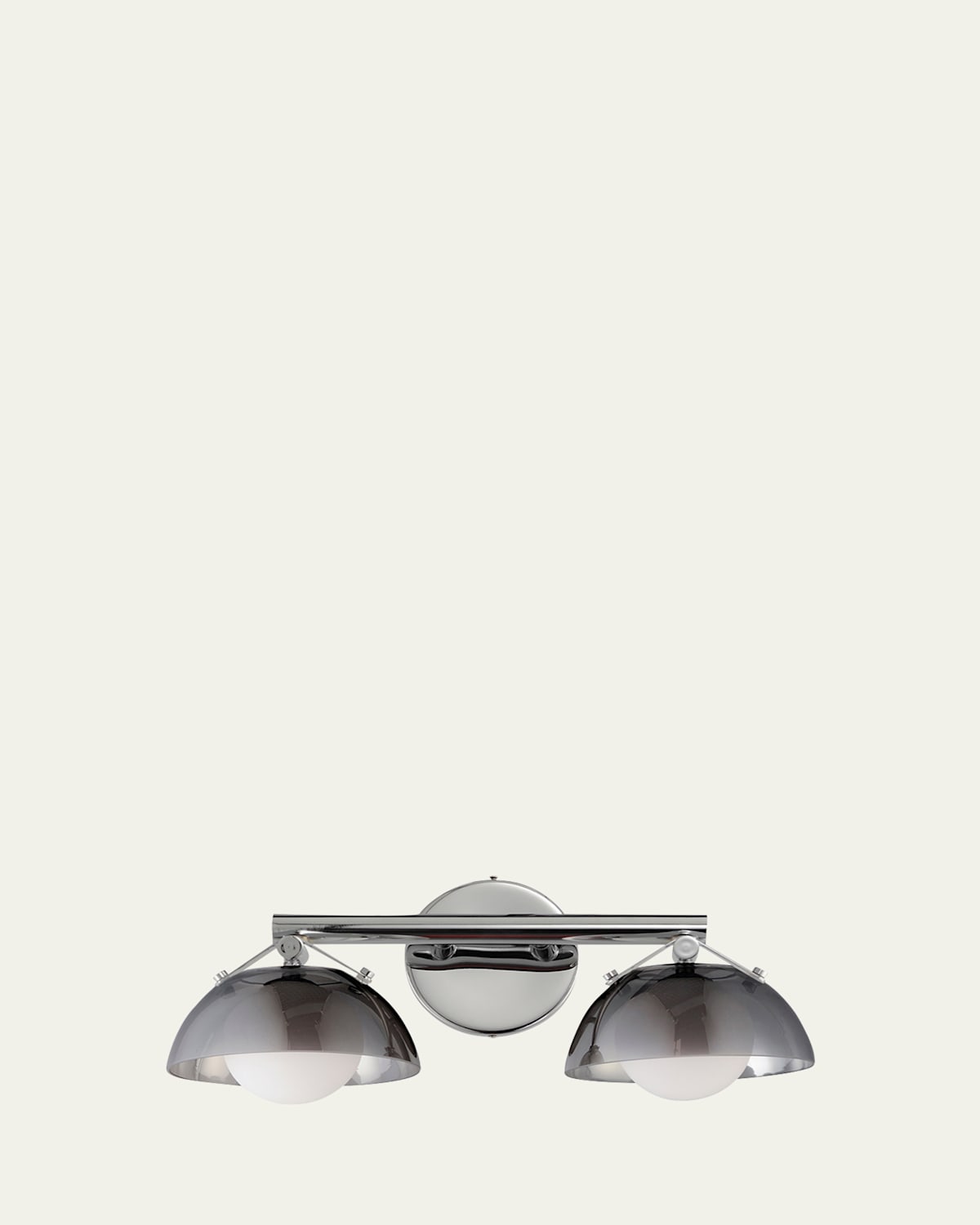 Studio M Mat Sanders Design From  Domain 2-light Wall Sconce - Smoke/brass In Polished Chrome