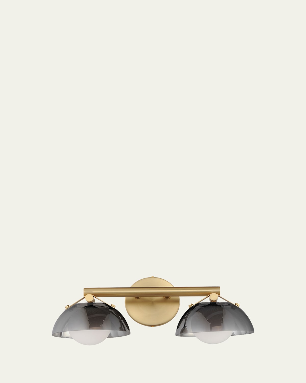 STUDIO M MAT SANDERS DESIGN FROM STUDIO M DOMAIN 2-LIGHT WALL SCONCE - SMOKE/BRASS 