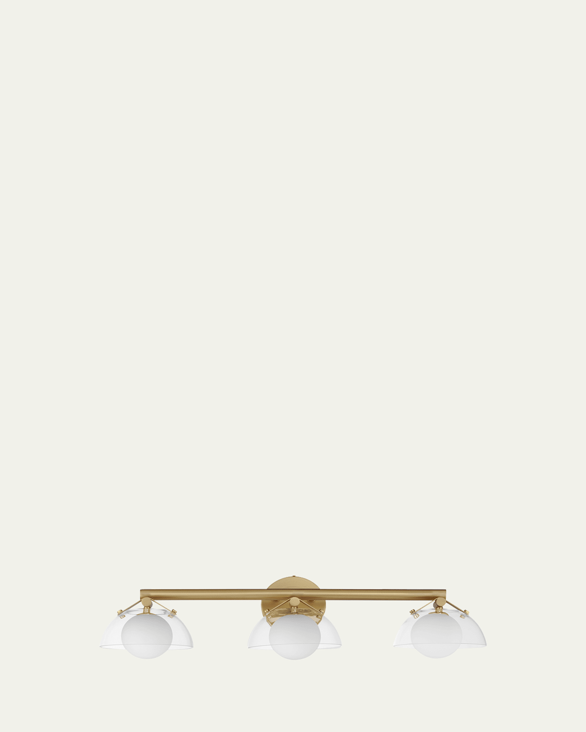 Studio M Mat Sanders Design From  Domain 3-light Wall Sconce - Clear/black In Natural Aged Brass