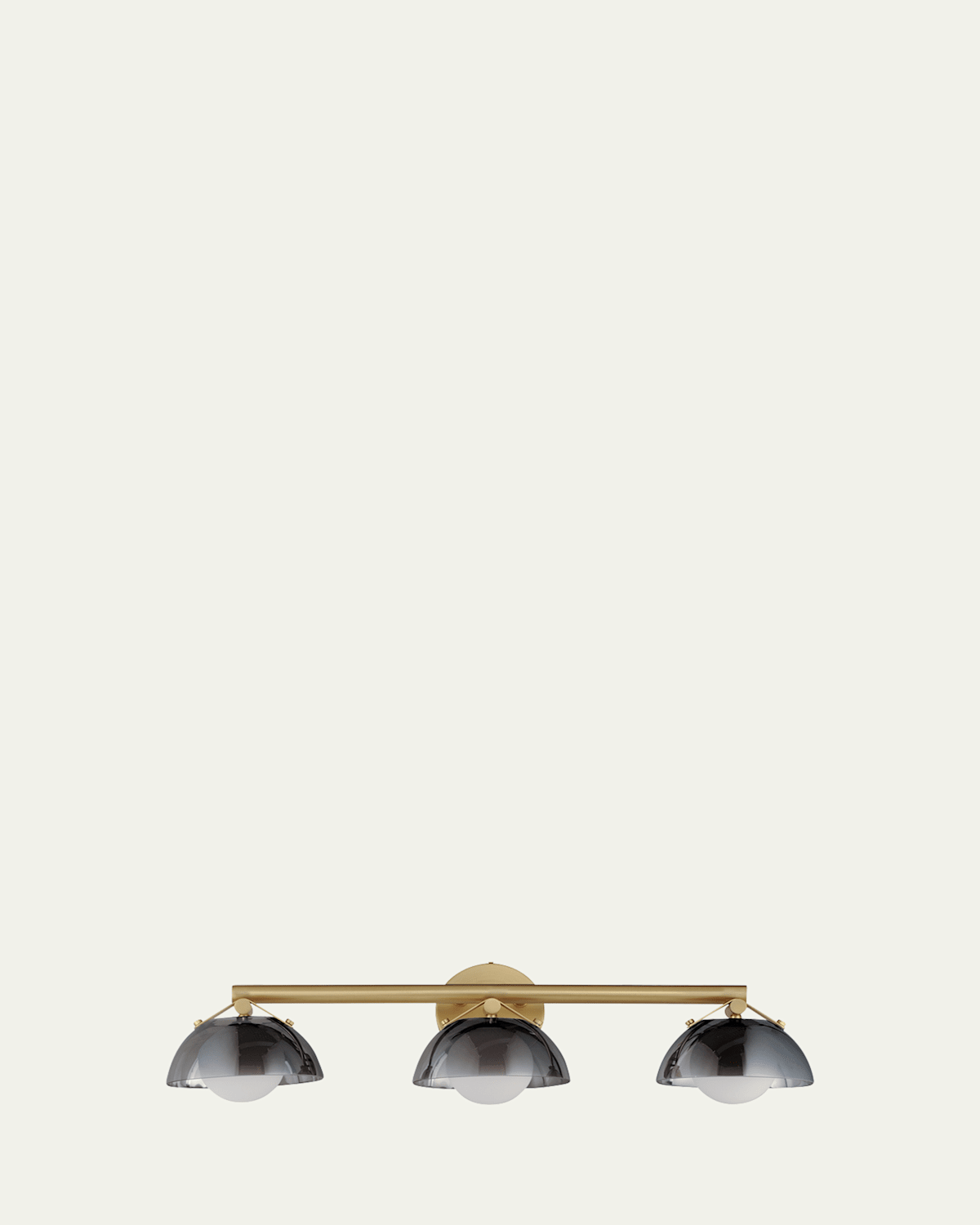 Studio M Mat Sanders Design From  Domain 3-light Wall Sconce - Smoke/brass In Natural Aged Brass