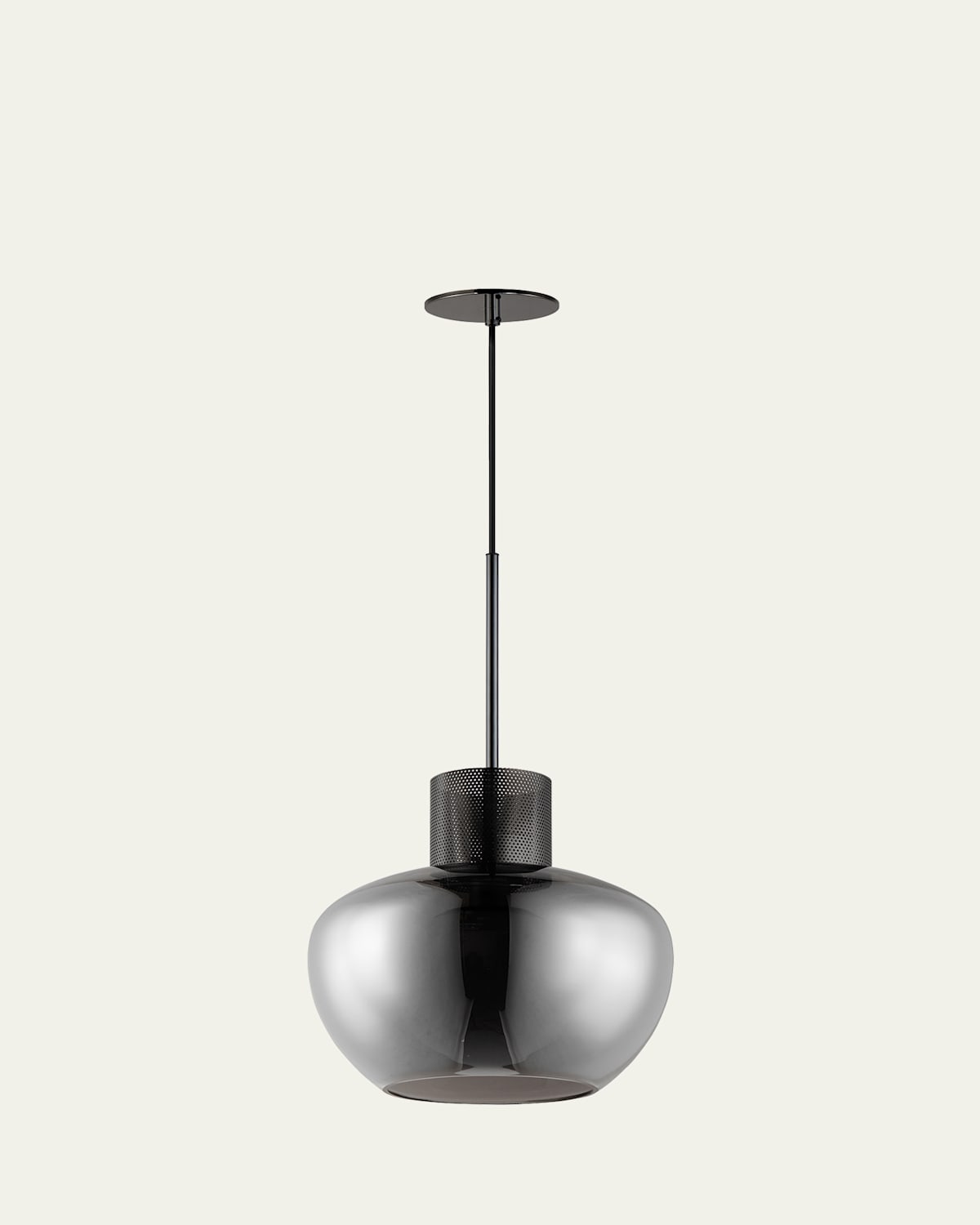 Studio M Mat Sanders Design From  Incognito 14" Pendant - Mirror Smoke/gunmetal In Gunmetal