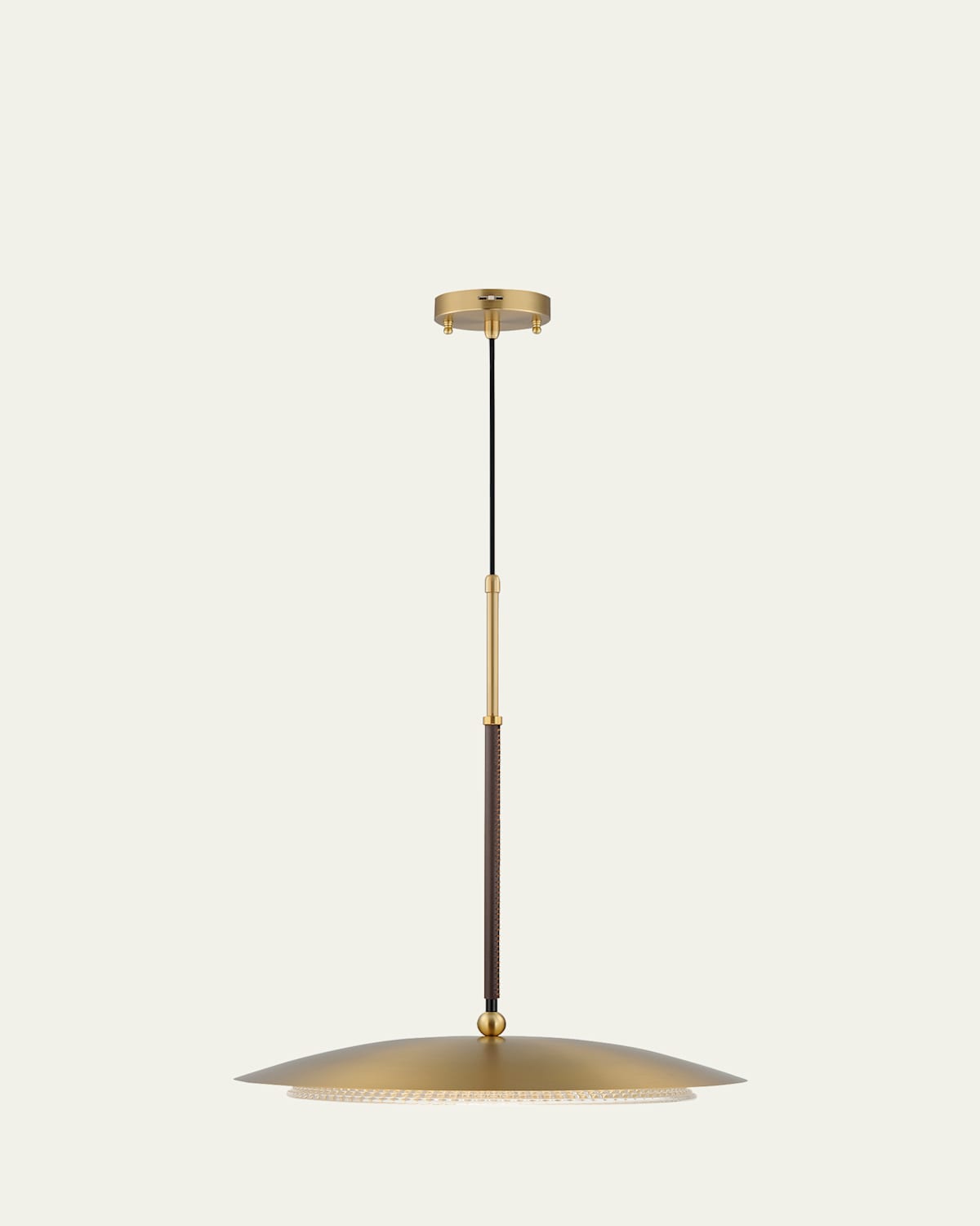 Studio M Mat Sanders Design From  Prismatic 20" Led Pendant In Natural Aged Brass