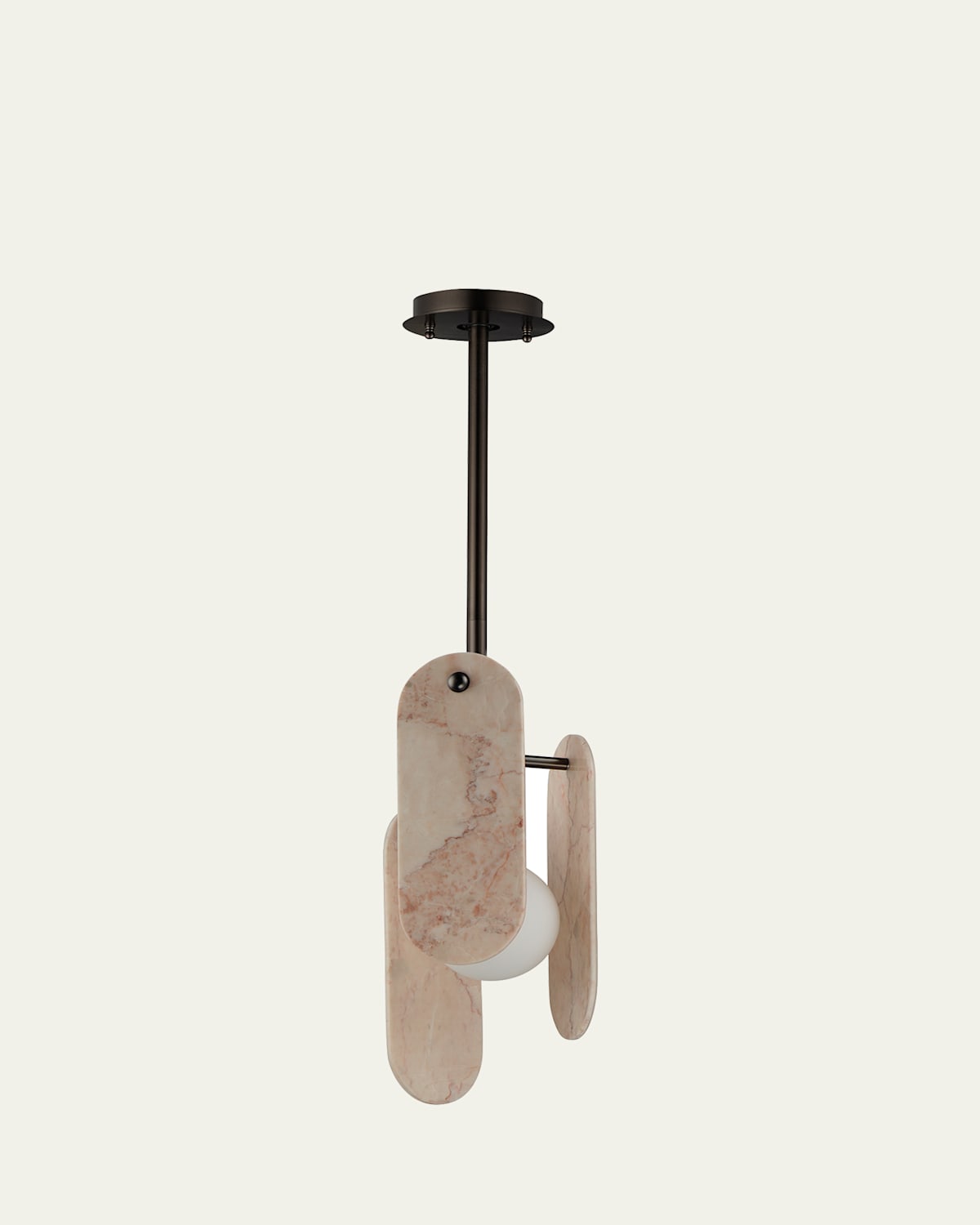 Studio M Nina Magon Design From  Megalith Stem Hung Pendant In Rose Jade