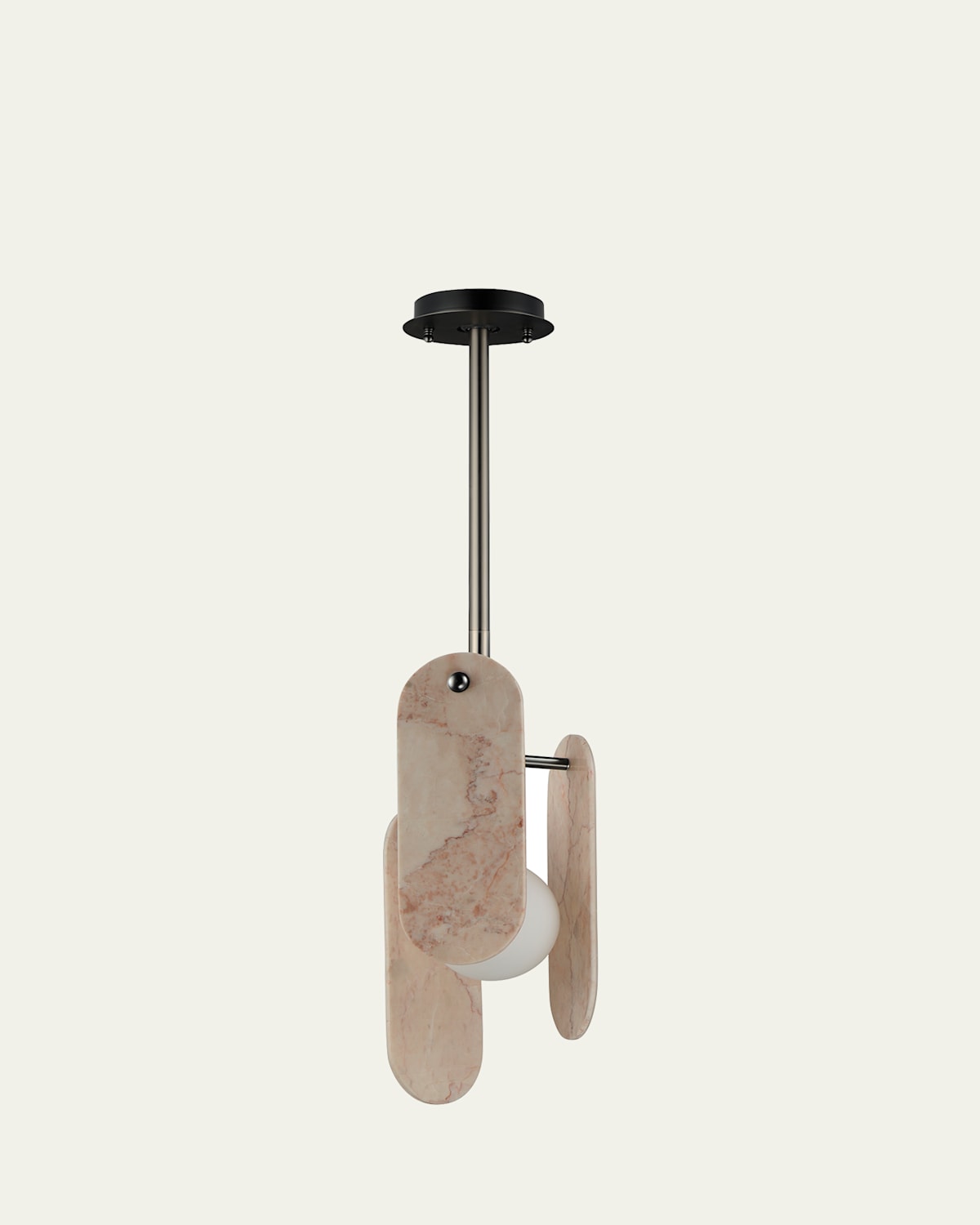 Studio M Nina Magon Design From  Megalith Stem Hung Pendant In Rose Jade