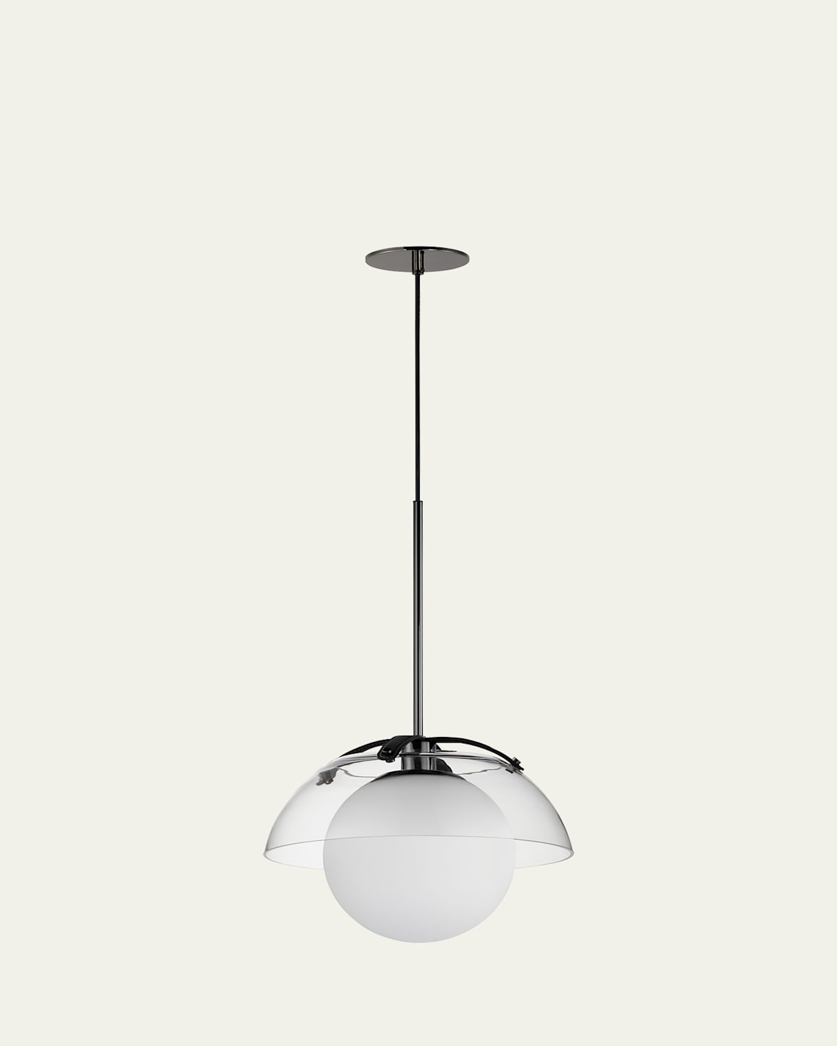 Studio M Mat Sanders design from  Domain 14" Pendant Clear/Black Nickel