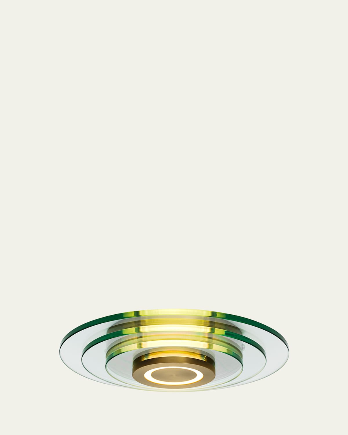 Studio M Nina Magon Design From  Stratum 1-light Led Wall/flush Mount In Natural Aged Brass