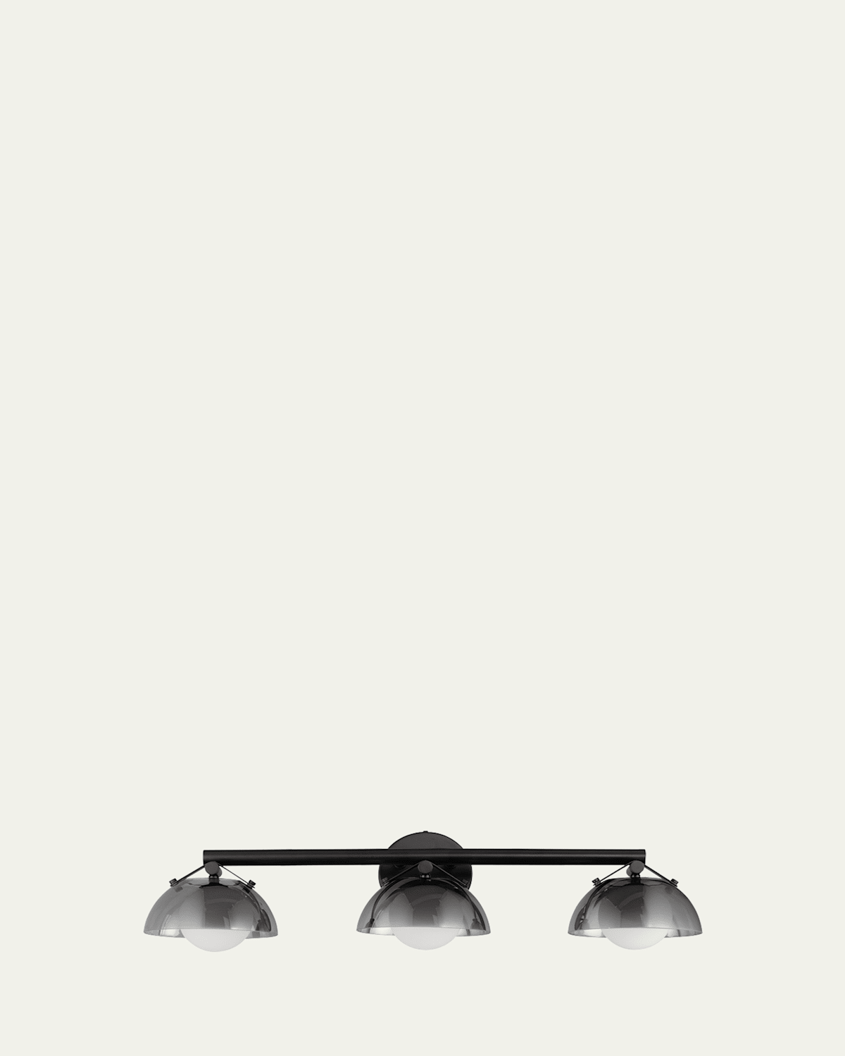 Studio M Mat Sanders Design From  Domain 3-light Bath Vanity - Smoke/matte Black In Black