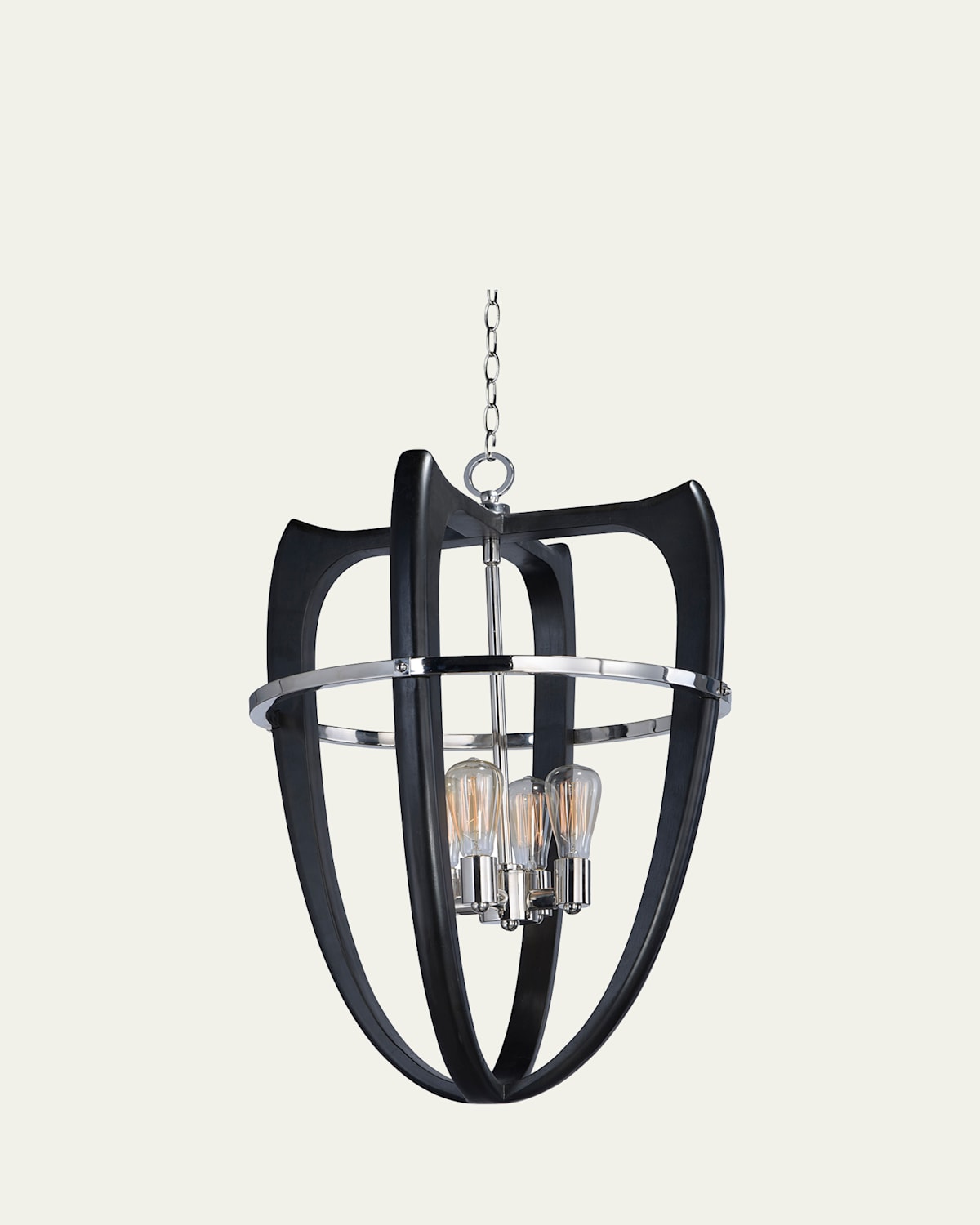Studio M Crescendo 4-light Pendant In Wenge / Polished Nickel
