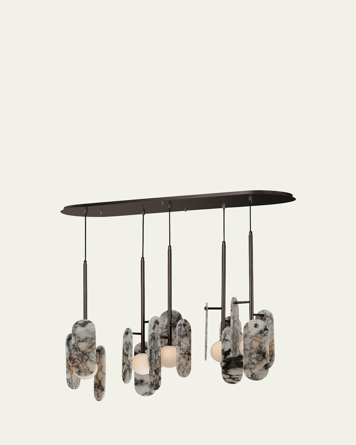 Studio M x Nina Magon design from Megalith 5-Light Pendant Striae Arya