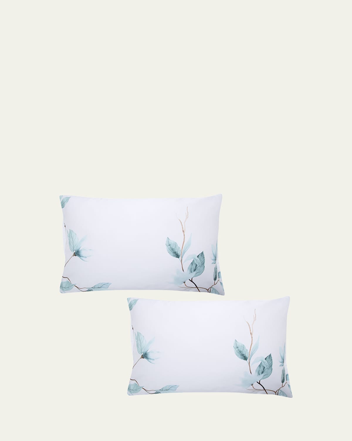 The Lino Japan 500-thread Count Pillowcase Pair, King Case In Aqua