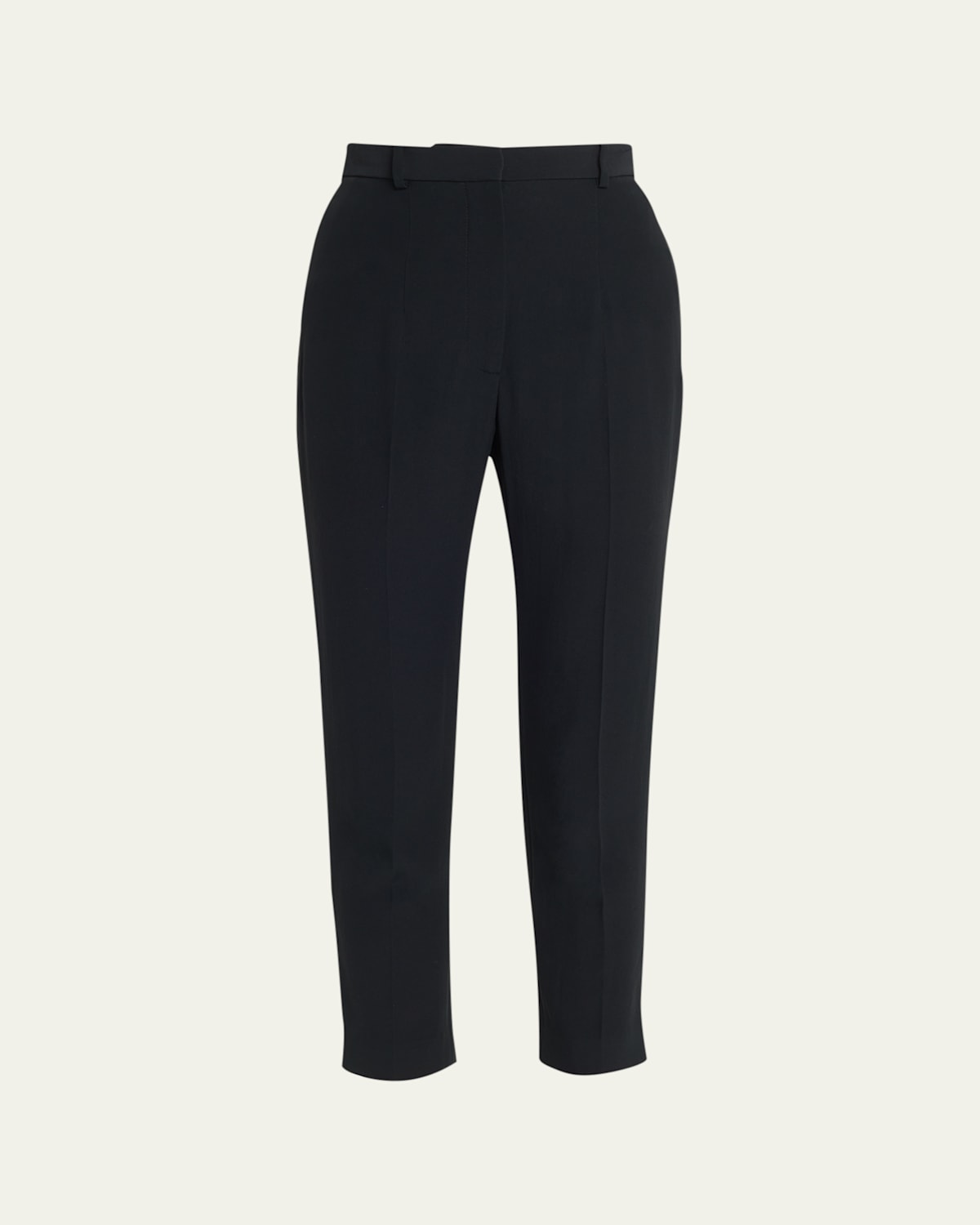 Alexander Mcqueen Tailored Black Trousers With Structured Waistband In Black