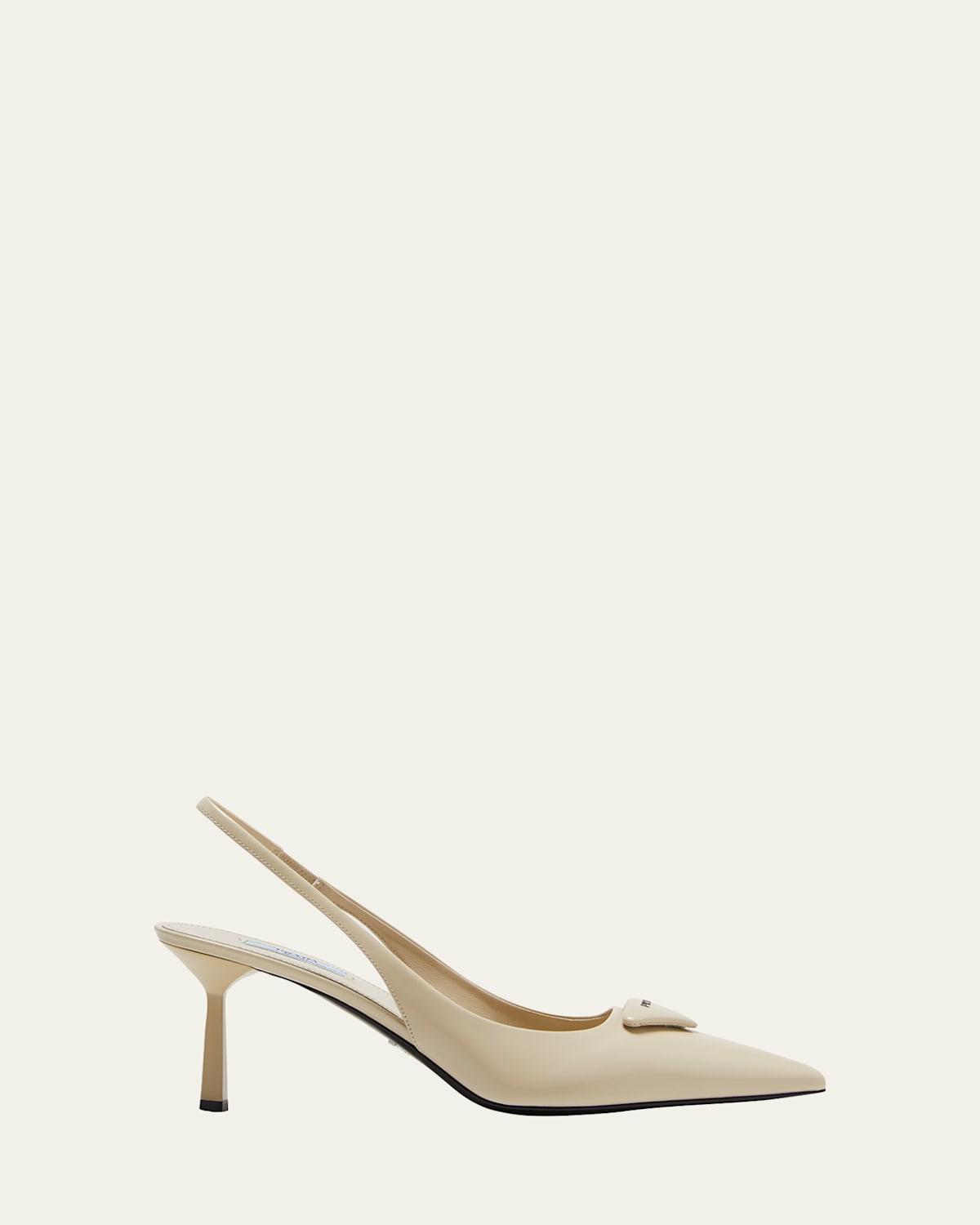 Prada Bow Pointed Stiletto Heel Pumps In Deserto