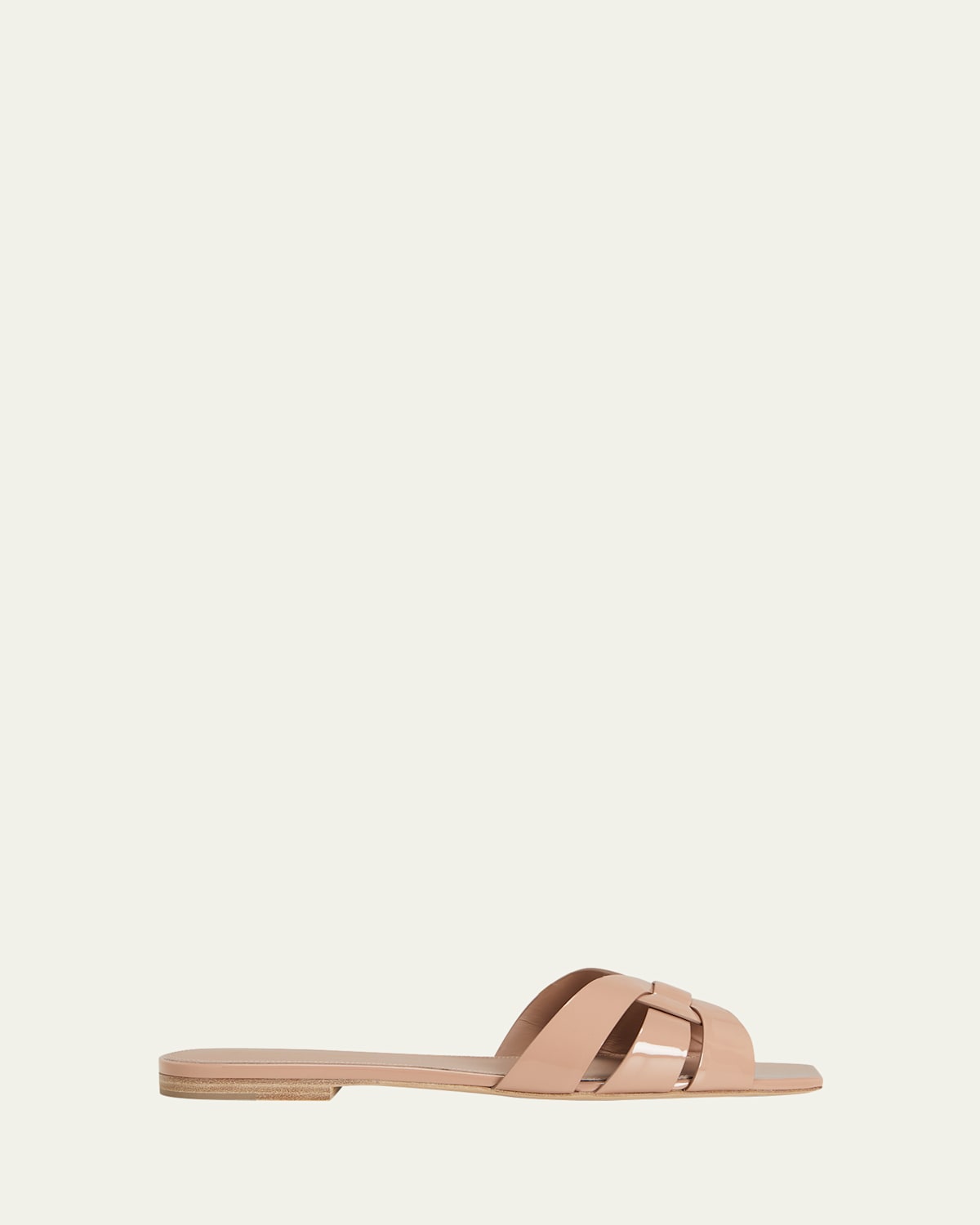 Saint Laurent Nu Pieds Tribute 05 Leather Sandals Beige In Brown