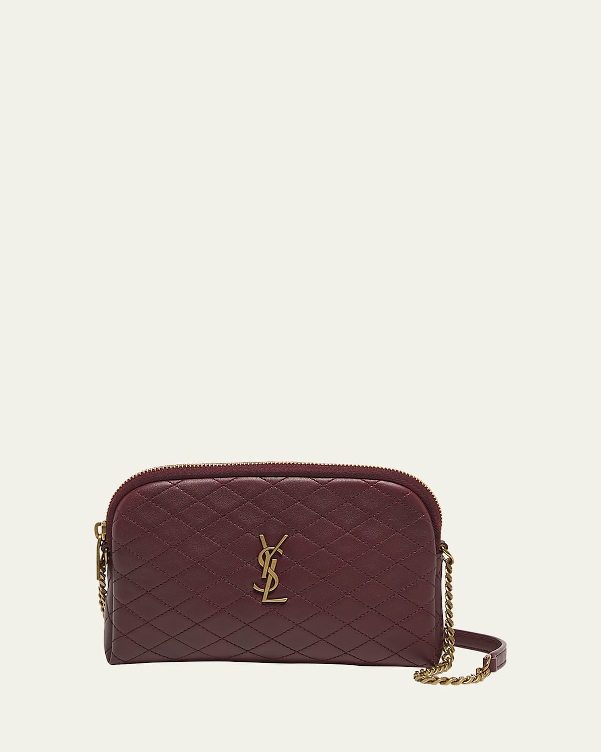 SAINT LAURENT GABY MINI YSL CROSSBODY BAG IN QUILTED LEATHER 
