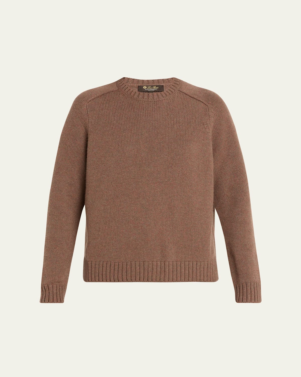Loro Piana Neo Parksville Cashmere Crewneck Sweater In Brown