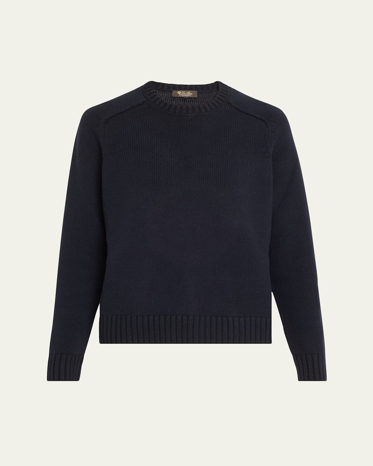 Loro Piana Neo Parksville Cashmere Crewneck Sweater In W000 Blue Navy
