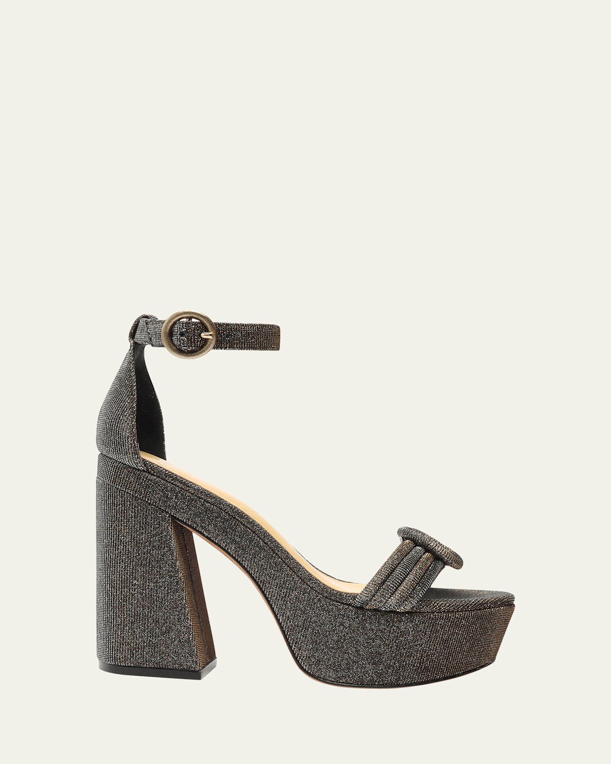 Alexandre Birman Vicky X Strap 120 Platform Sandal In Stellar