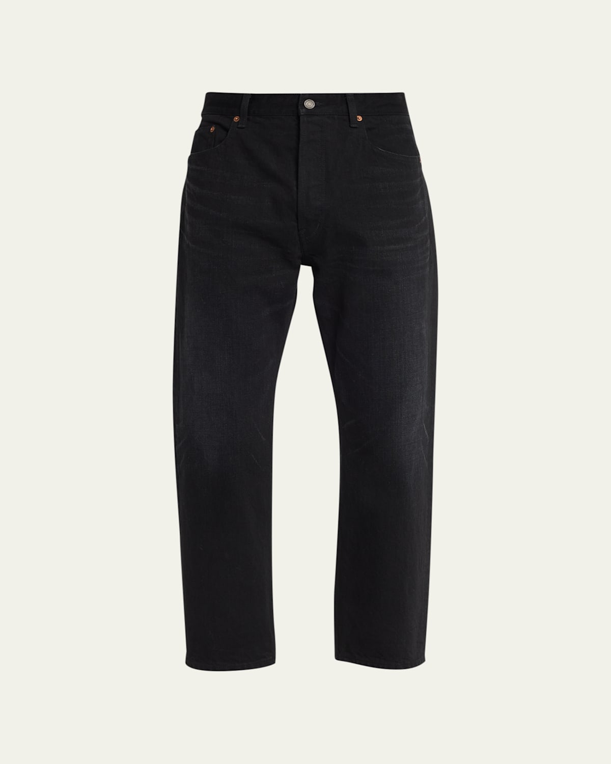 Saint Laurent Oklahoma Jeans In Black Denim In Black
