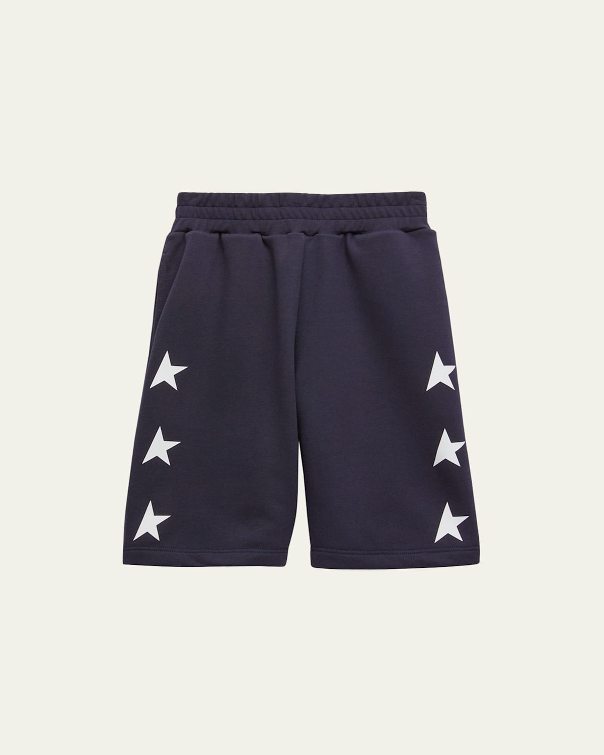 Golden Goose Kids' Boy's Star-printed Wide Leg Shorts In Blue
