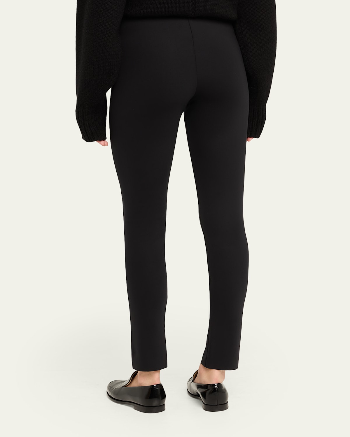 Midnight Grace Front-Slit Jersey Leggings
