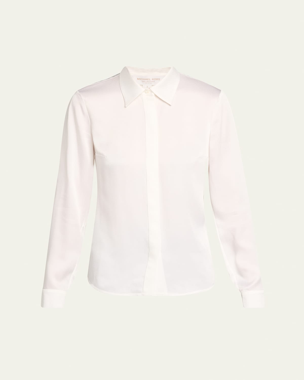Hansen Charmeuse Button-Front Shirt
