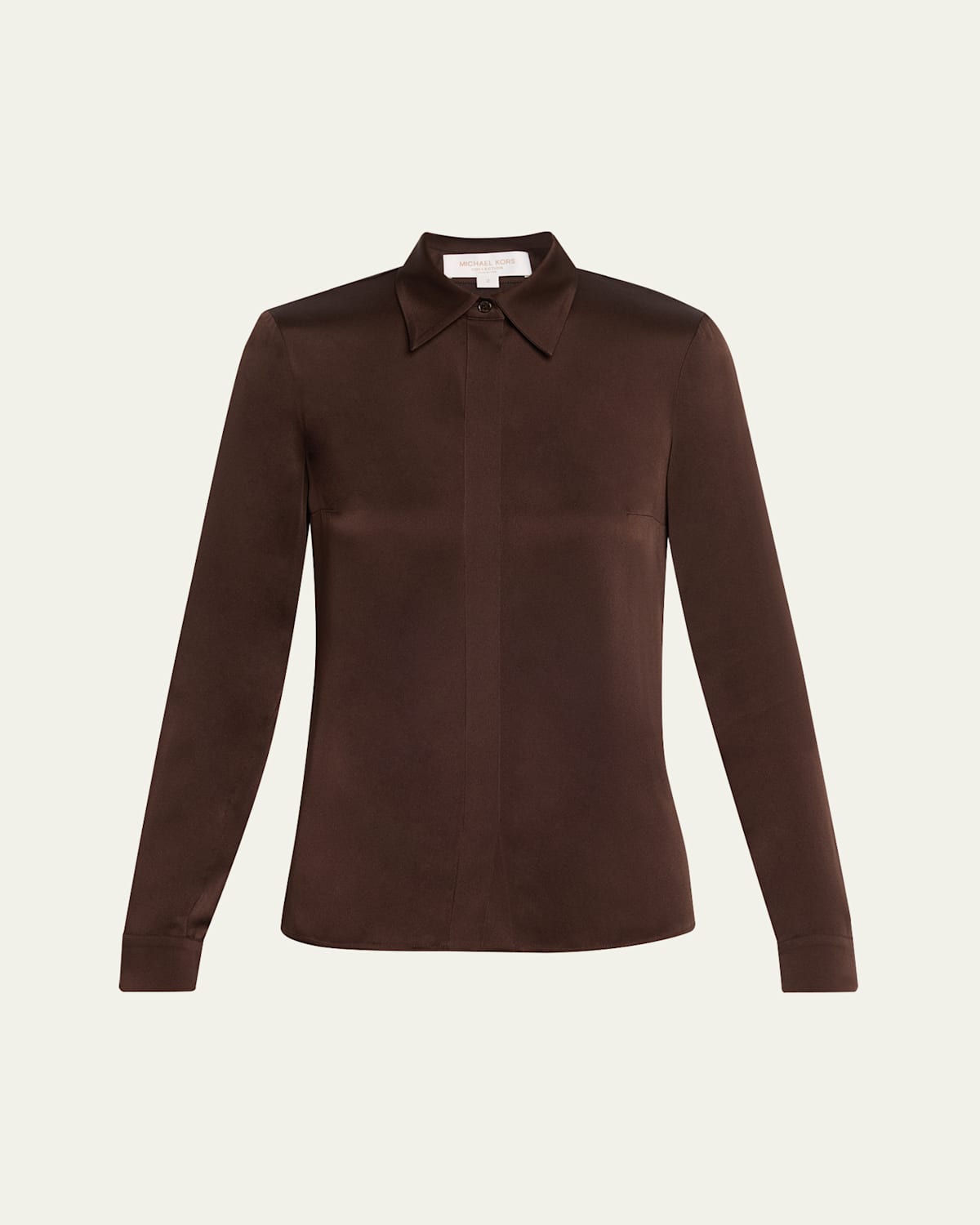 Hansen Charmeuse Button-Front Shirt