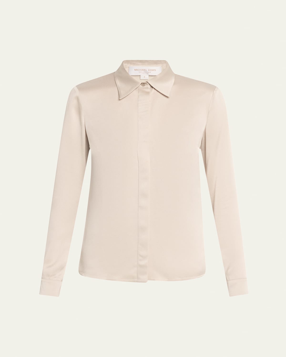 Hansen Charmeuse Button-Front Shirt