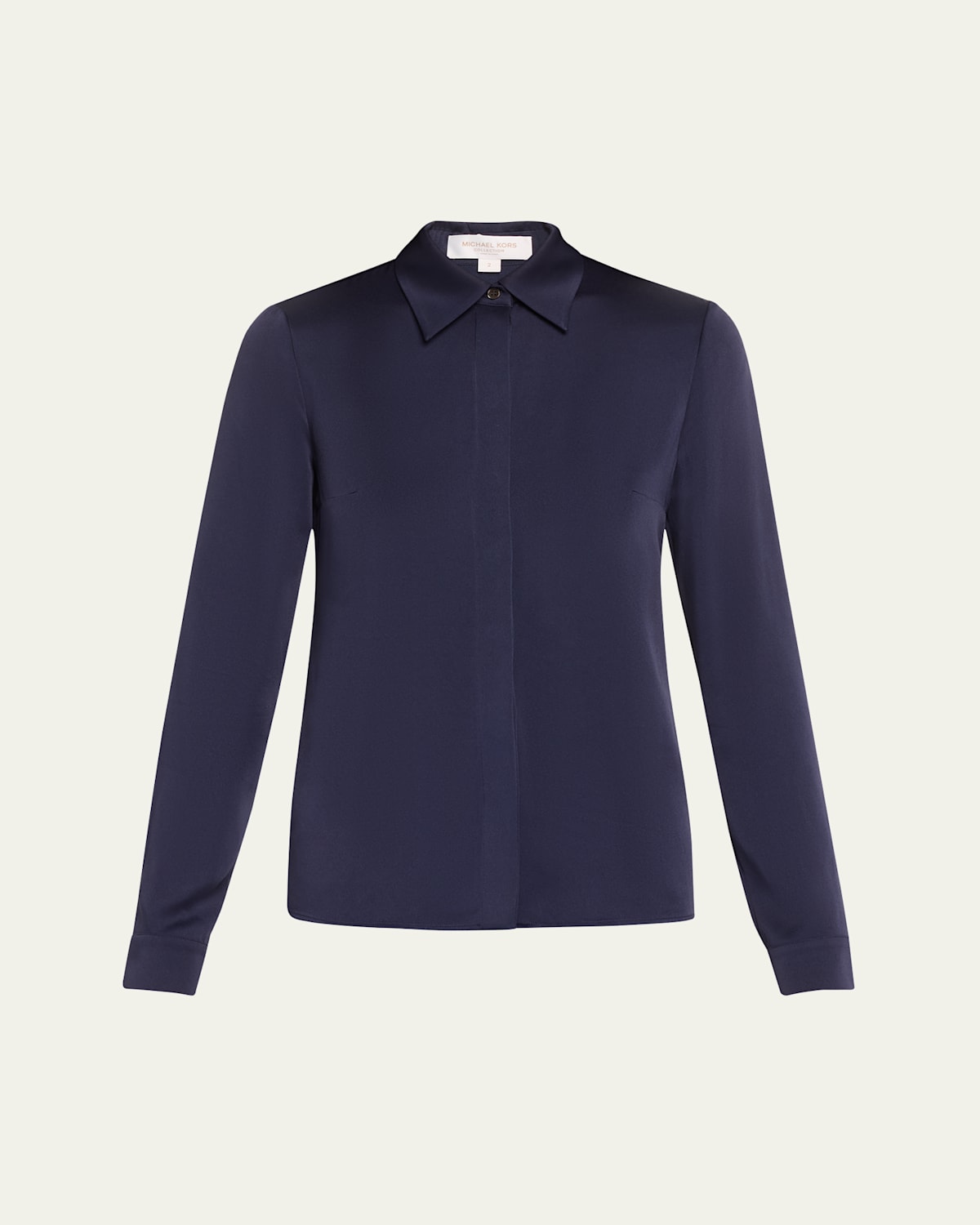 MICHAEL KORS HANSEN CHARMEUSE BUTTON-FRONT SHIRT 
