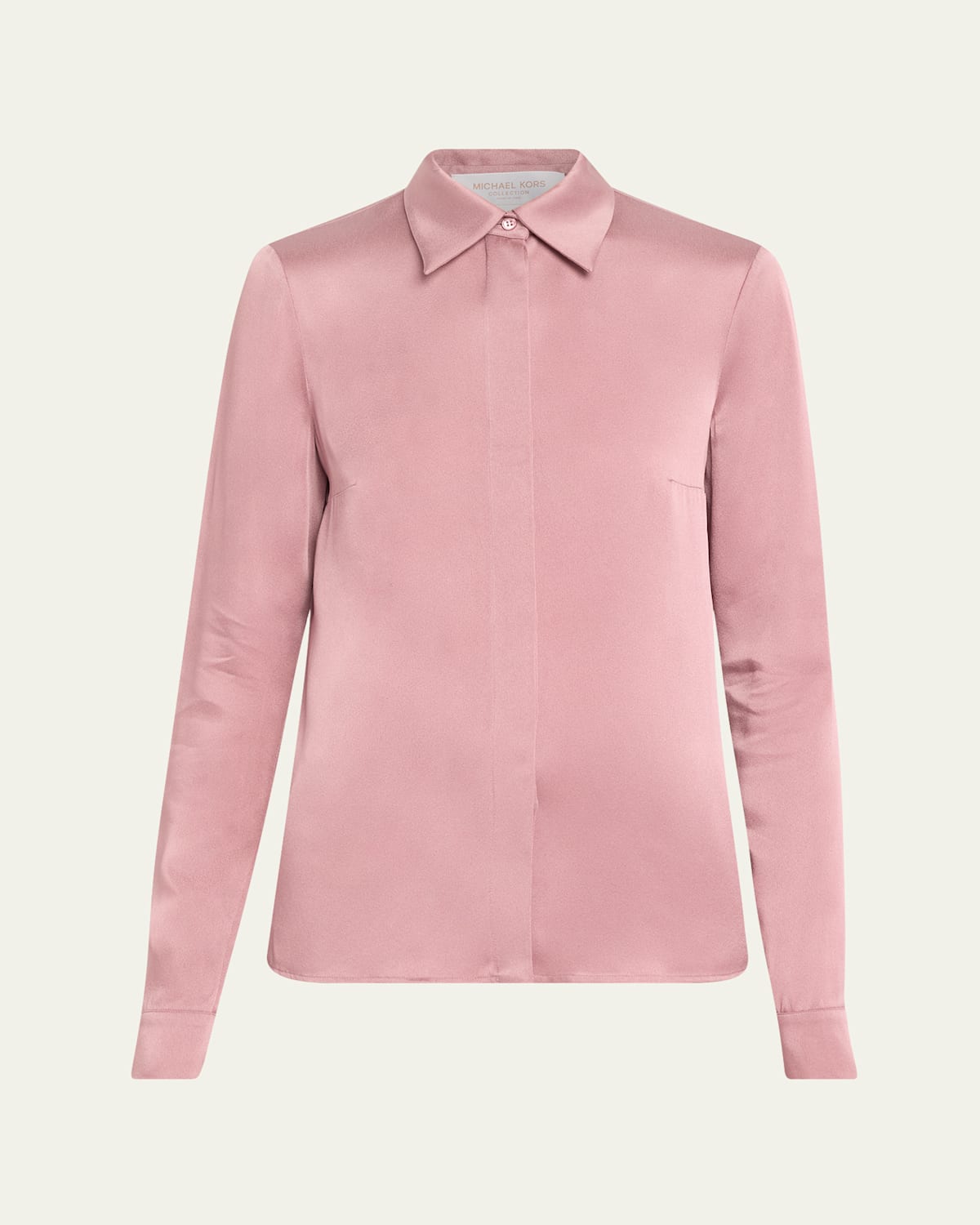 MICHAEL KORS HANSEN CHARMEUSE BUTTON-FRONT SHIRT 