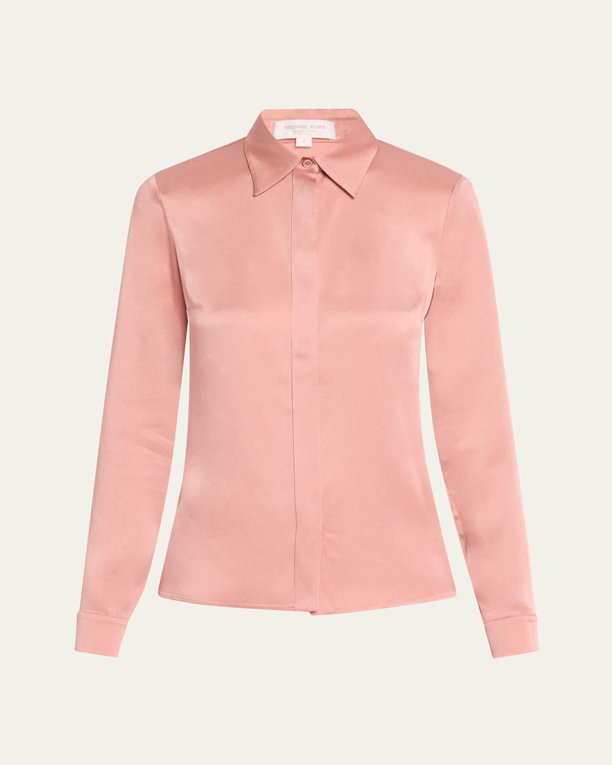 Hansen Charmeuse Button-Front Shirt