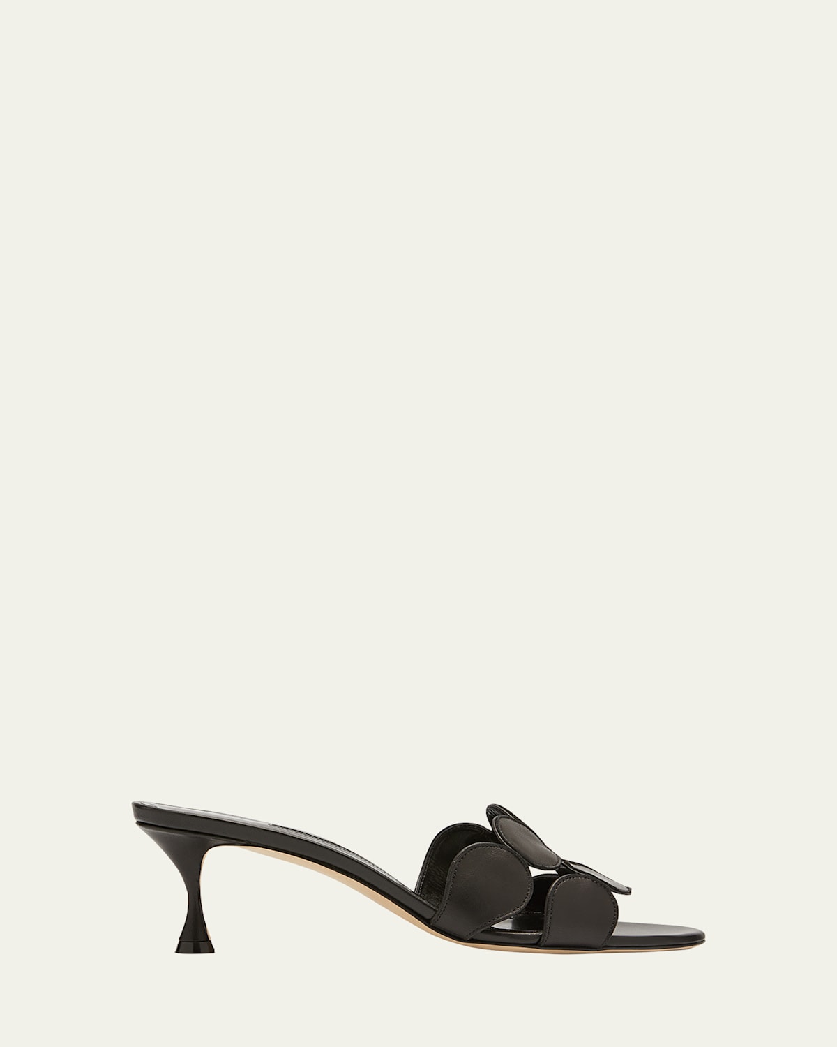 Shop Manolo Blahnik Haribalmu Leather Slide Sandals In Black
