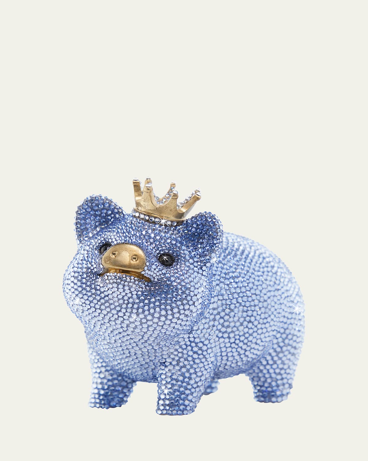 Baby Blue Piggy Bank w/ Crown