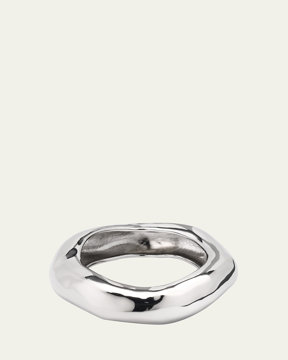 Wide Molten Bangle, Size Small