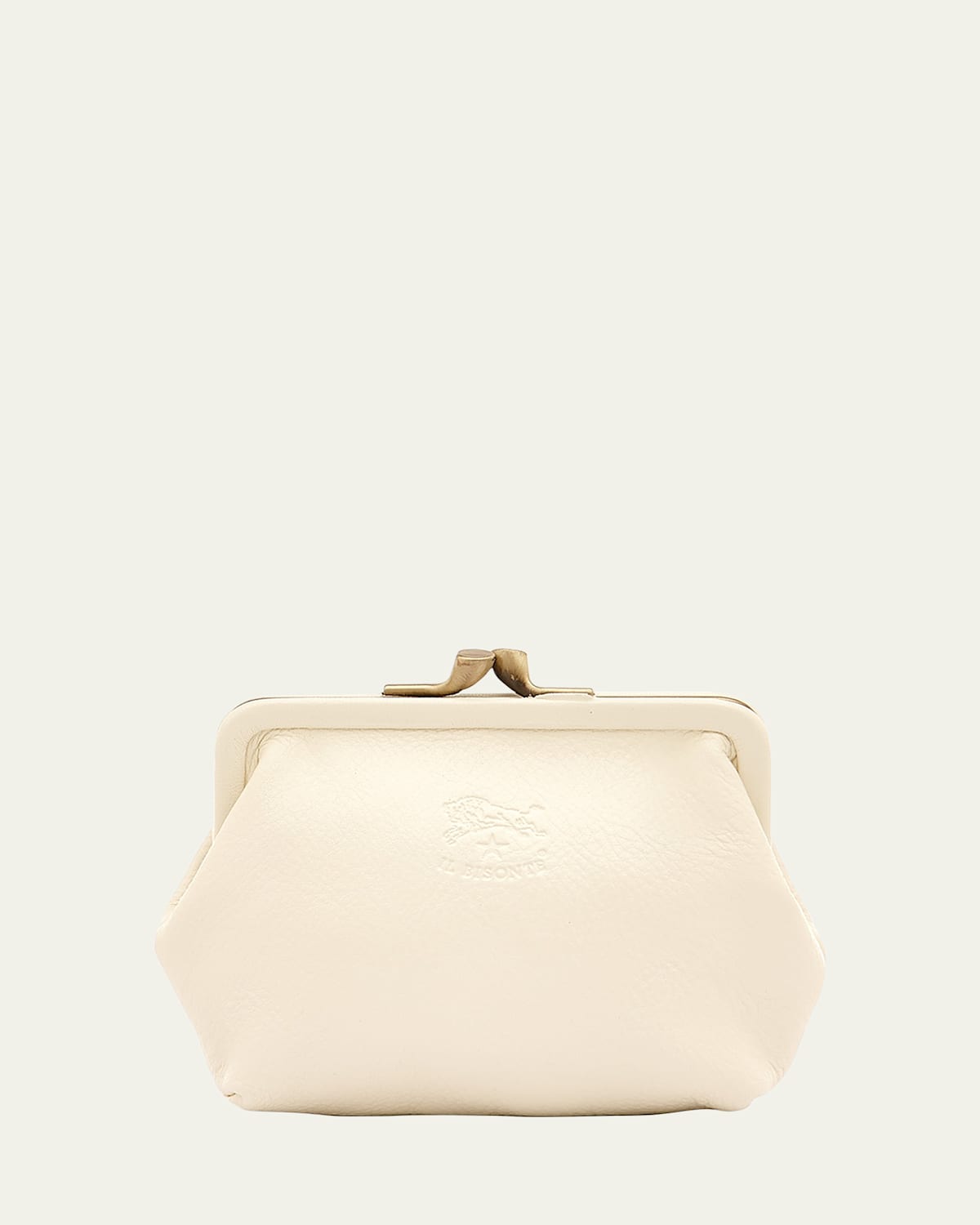 Il Bisonte Women's Classic Manuela Leather Coin Purse In Bianco