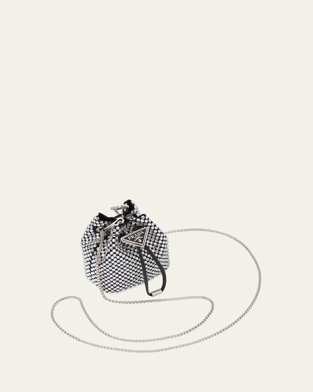 Prada Mini Crystal Pouch Crossbody Bag In F0t7o Cristal