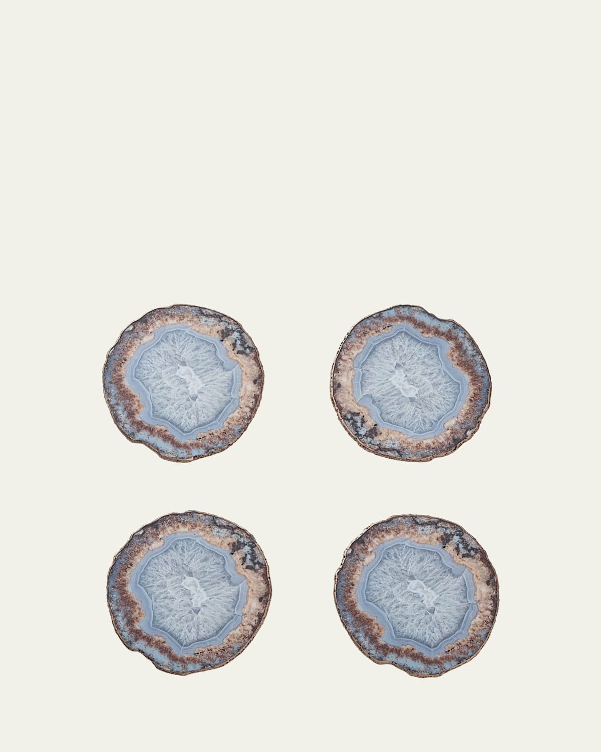 Kim Seybert Strata Coasters, Set Of 4 In Beige/taupe/gray