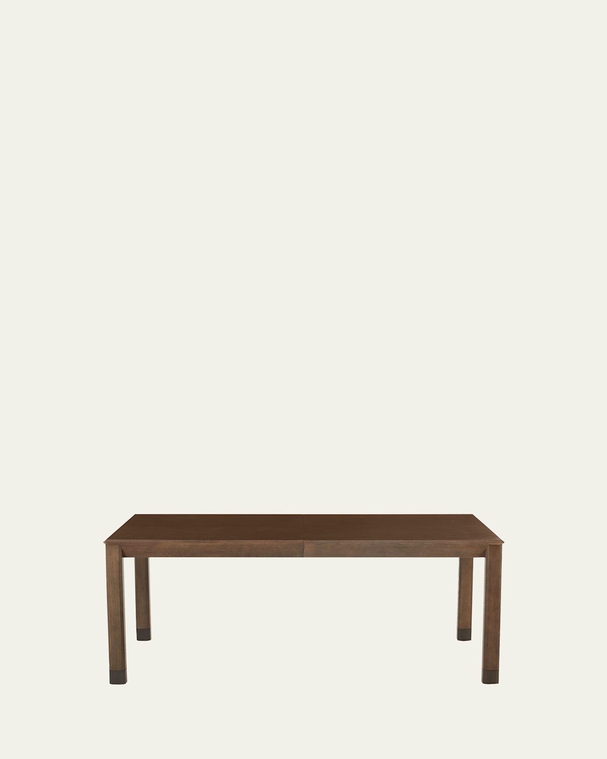 Arteriors Springer Dining Table In Tortoise Wood Oak Veneer With Bronze-finished Brass Leg