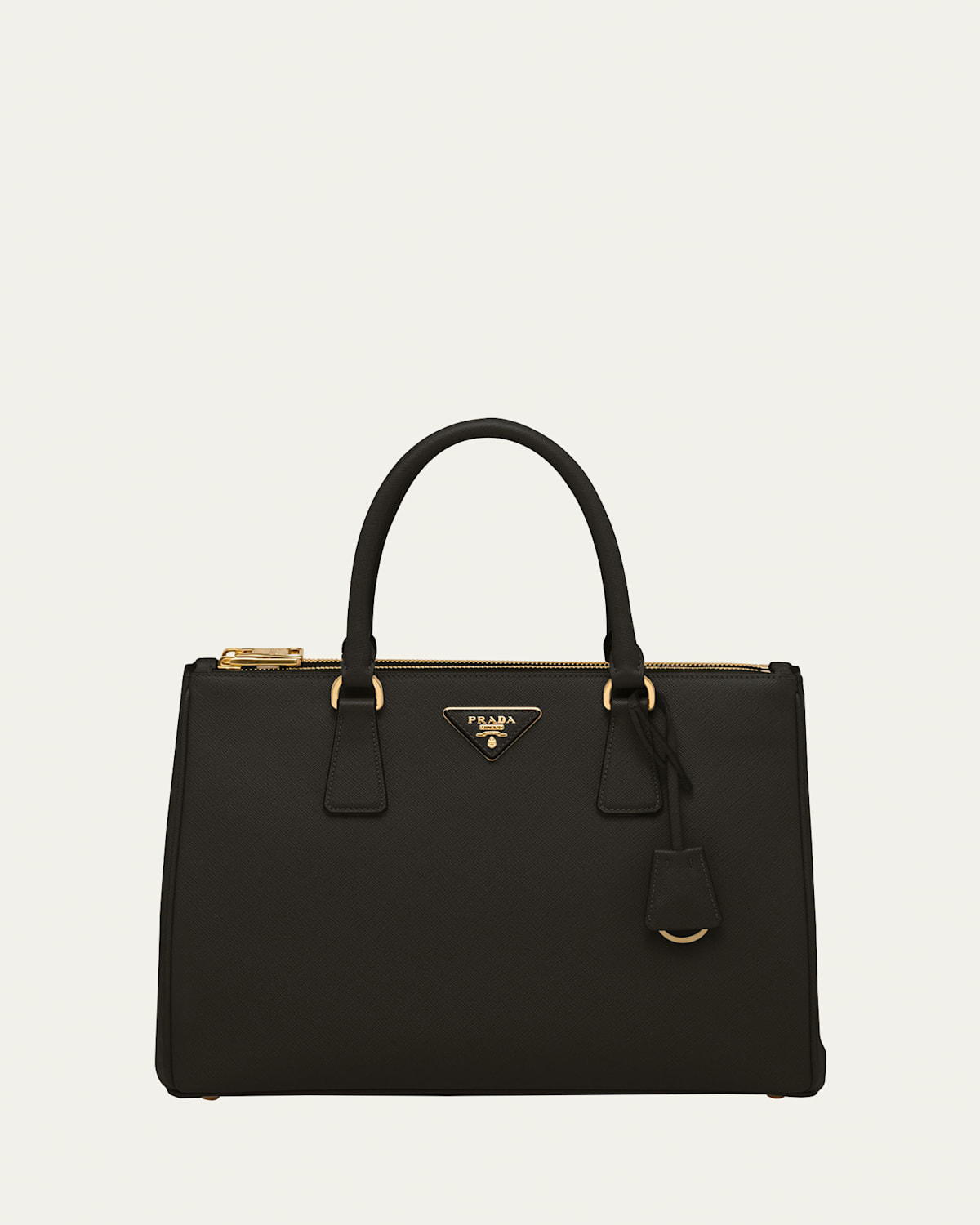 Prada Galleria Large Leather Top-handle Bag In Nero